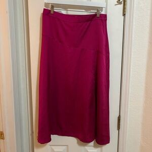 J. Crew Hot Pink A-Line Midi Skirt